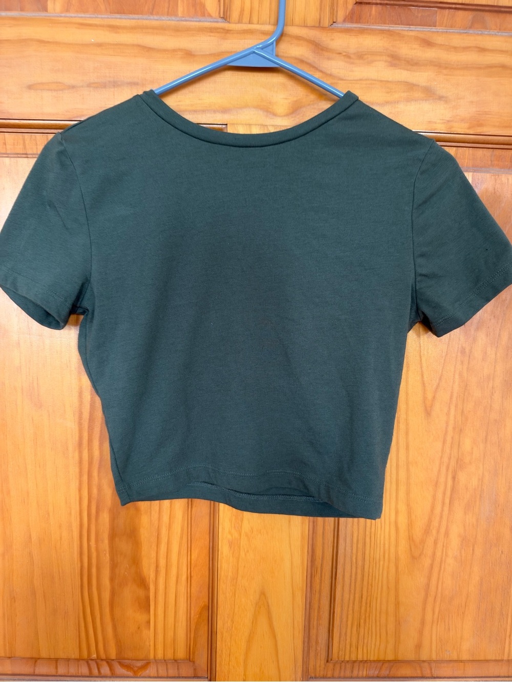 wild fable Forest Green Short Sleeve Crop Top